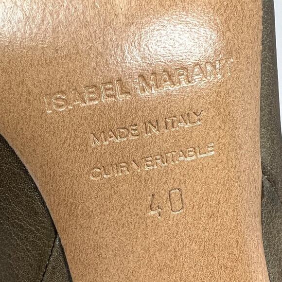 Isabel Marant Lafkee Shearling‑Lined Leather Wedge Boots, Size 40 - Picture 10 of 12